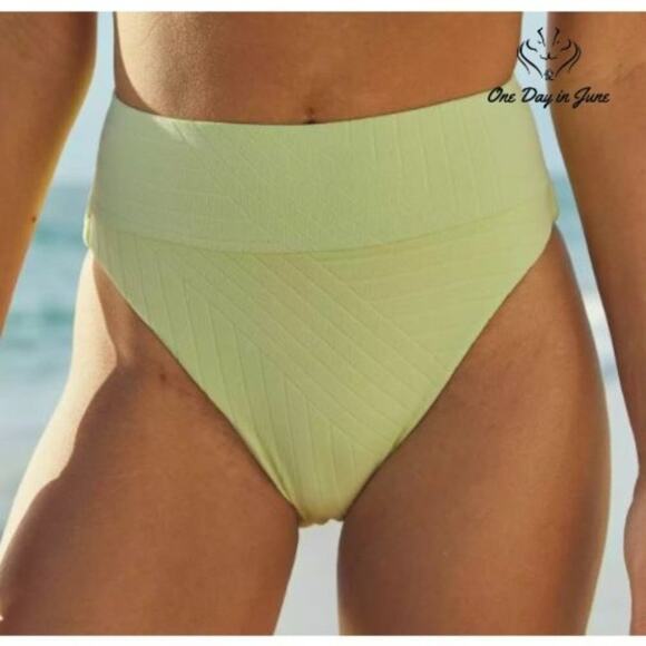 aerie Other - American Eagle Outfitters Aerie XO Ribbed High Cut Cheeky Bikini Bottom Size S